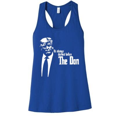 President Donald Trump The Don Funny Political 2024 Women's Racerback Tank