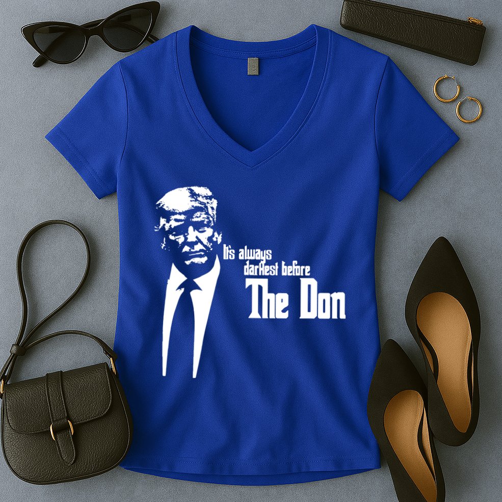 President Donald Trump The Don Funny Political 2024 Women's V-Neck T-Shirt