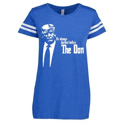 President Donald Trump The Don Funny Political 2024 Enza Ladies Jersey Football T-Shirt