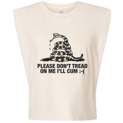 Please Don't Tread On Me I'll Cum Garment-Dyed Women's Muscle Tee