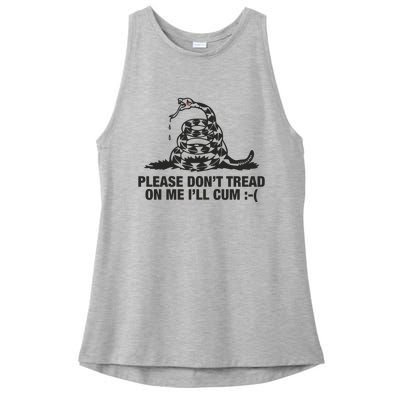 Please Don't Tread On Me I'll Cum Ladies PosiCharge Tri-Blend Wicking Tank