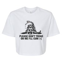 Please Don't Tread On Me I'll Cum Bella+Canvas Jersey Crop Tee