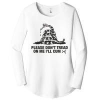 Please Don't Tread On Me I'll Cum Women's Perfect Tri Tunic Long Sleeve Shirt