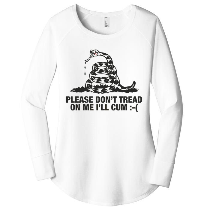 Please Don't Tread On Me I'll Cum Women's Perfect Tri Tunic Long Sleeve Shirt