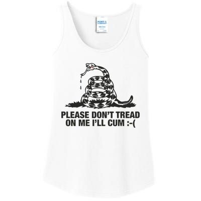 Please Don't Tread On Me I'll Cum Ladies Essential Tank