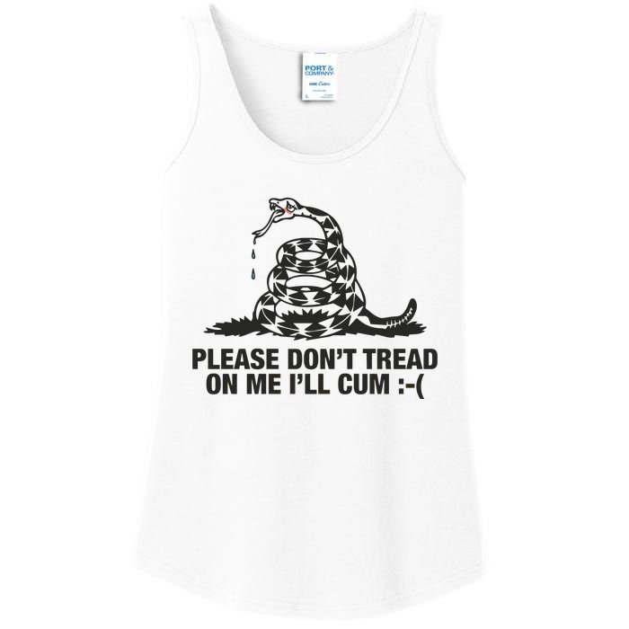 Please Don't Tread On Me I'll Cum Ladies Essential Tank