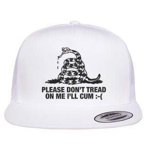 Please Don't Tread On Me I'll Cum Flat Bill Trucker Hat