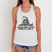 Please Don't Tread On Me I'll Cum Women's Knotted Racerback Tank