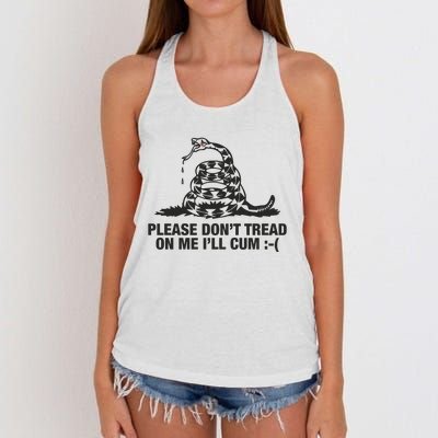 Please Don't Tread On Me I'll Cum Women's Knotted Racerback Tank