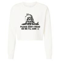 Please Don't Tread On Me I'll Cum Cropped Pullover Crew