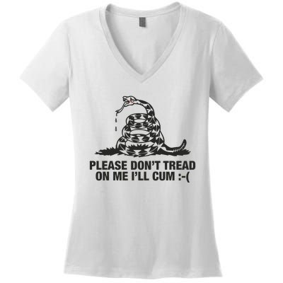 Please Don't Tread On Me I'll Cum Women's V-Neck T-Shirt