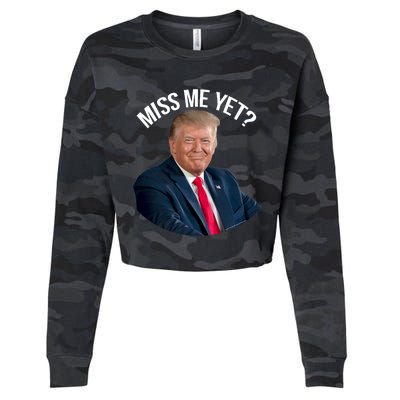 President Donald Trump Miss Me Yet Funny Political 2024 Cropped Pullover Crew