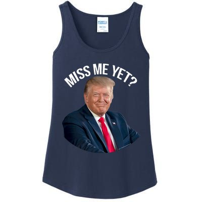 President Donald Trump Miss Me Yet Funny Political 2024 Ladies Essential Tank