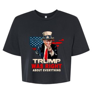 Pro Donald Trump Funny Trump Was Right About Everything Bella+Canvas Jersey Crop Tee