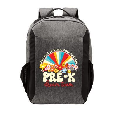Prek Dream Team Retro Groovy Rainbow Back To School Teacher Vector Backpack