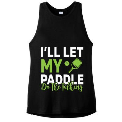 Pickleball Do The Talking TL Ladies PosiCharge Tri-Blend Wicking Tank
