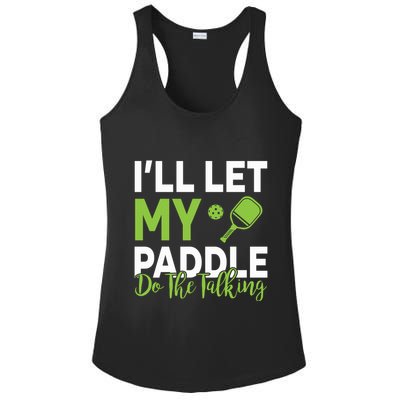 Pickleball Do The Talking TL Ladies PosiCharge Competitor Racerback Tank