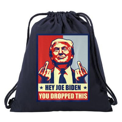 Pro Donald Trump 2024 Republican Conservative Anti Joe Biden Drawstring Bag