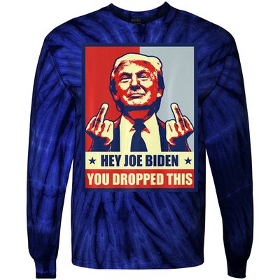 Pro Donald Trump 2024 Republican Conservative Anti Joe Biden Tie-Dye Long Sleeve Shirt