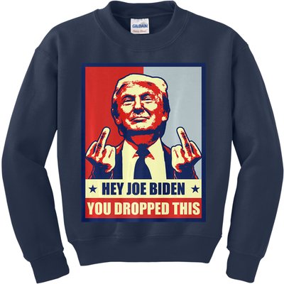 Pro Donald Trump 2024 Republican Conservative Anti Joe Biden Kids Sweatshirt