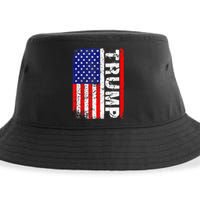 PRESIDENT Donald Trump 2020 Vintage USA Flag Sustainable Bucket Hat