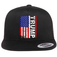 PRESIDENT Donald Trump 2020 Vintage USA Flag Flat Bill Trucker Hat