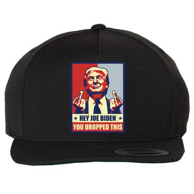 Pro Donald Trump 2024 Republican Conservative Anti Joe Biden Wool Snapback Cap