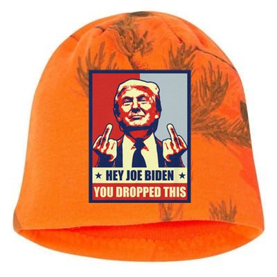 Pro Donald Trump 2024 Republican Conservative Anti Joe Biden Kati - Camo Knit Beanie