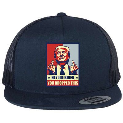 Pro Donald Trump 2024 Republican Conservative Anti Joe Biden Flat Bill Trucker Hat