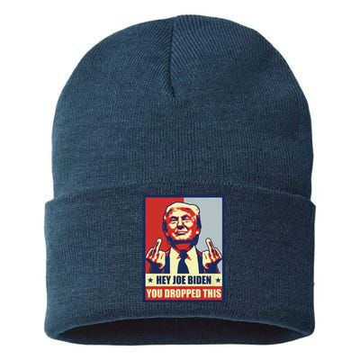 Pro Donald Trump 2024 Republican Conservative Anti Joe Biden Sustainable Knit Beanie