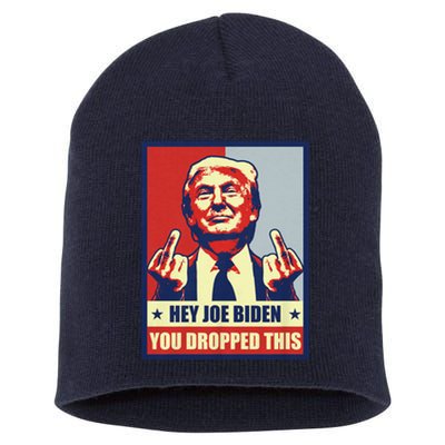 Pro Donald Trump 2024 Republican Conservative Anti Joe Biden Short Acrylic Beanie