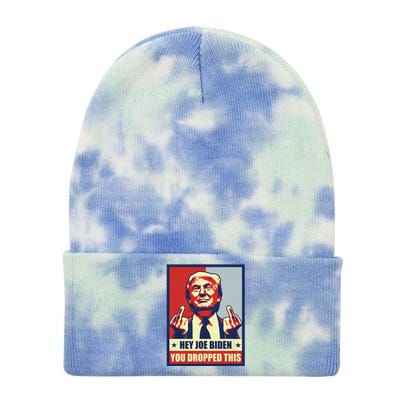 Pro Donald Trump 2024 Republican Conservative Anti Joe Biden Tie Dye 12in Knit Beanie