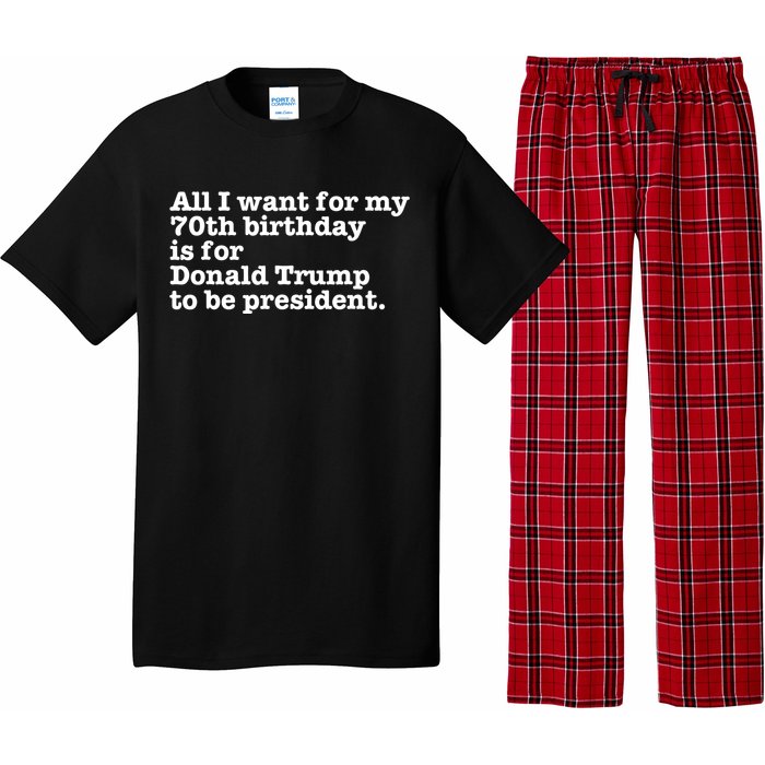 Pro Donald Trump President Funny 70th Birthday Gag Gift Joke Pajama Set