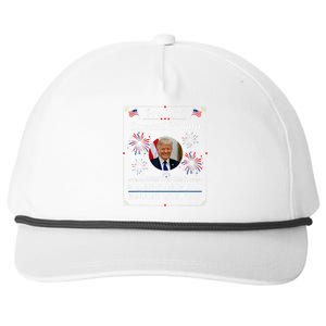 President Donald Trump Inauguration Day 2025 Memorabilia Snapback Five-Panel Rope Hat