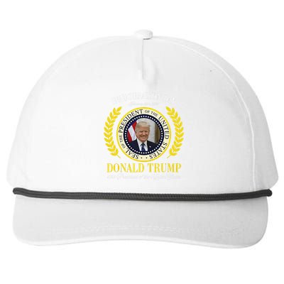 President Donald Trump Inauguration Day 2025 Memorabilia Snapback Five-Panel Rope Hat