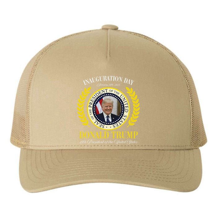 President Donald Trump Inauguration Day 2025 Memorabilia Yupoong Adult 5-Panel Trucker Hat