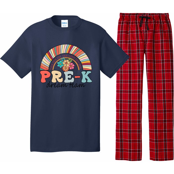 Pre-K Dream Team Rainbow Kinder Pre-K Teacher Back to School Pajama Set