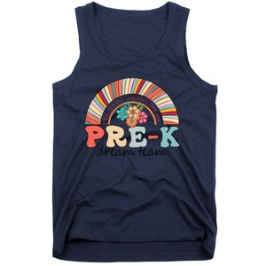 Pre-K Dream Team Rainbow Kinder Pre-K Teacher Back to School Tank Top