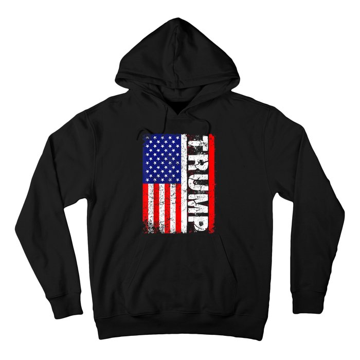 PRESIDENT Donald Trump Vintage USA Flag Hoodie