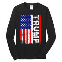 PRESIDENT Donald Trump Vintage USA Flag Tall Long Sleeve T-Shirt