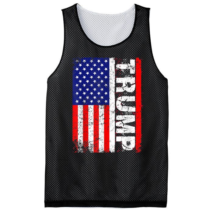 PRESIDENT Donald Trump Vintage USA Flag Mesh Reversible Basketball Jersey Tank