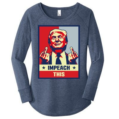 Pro Donald Trump Funny Gift Republican Conservative Impeach This Funny Gift Women's Perfect Tri Tunic Long Sleeve Shirt