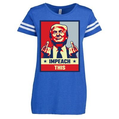 Pro Donald Trump Funny Gift Republican Conservative Impeach This Funny Gift Enza Ladies Jersey Football T-Shirt