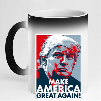 Pro Donald Trump Make America Great Again Poster Design 11oz Black Color Changing Mug