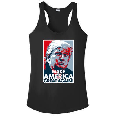 Pro Donald Trump Make America Great Again Poster Design Ladies PosiCharge Competitor Racerback Tank