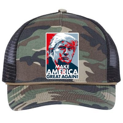 Pro Donald Trump Make America Great Again Poster Design Retro Rope Trucker Hat Cap