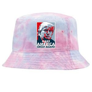 Pro Donald Trump Make America Great Again Poster Design Tie-Dyed Bucket Hat