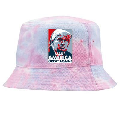 Pro Donald Trump Make America Great Again Poster Design Tie-Dyed Bucket Hat