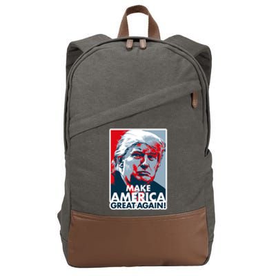 Pro Donald Trump Make America Great Again Poster Design Cotton Canvas Backpack