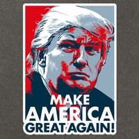 Pro Donald Trump Make America Great Again Poster Design Cotton Canvas Backpack